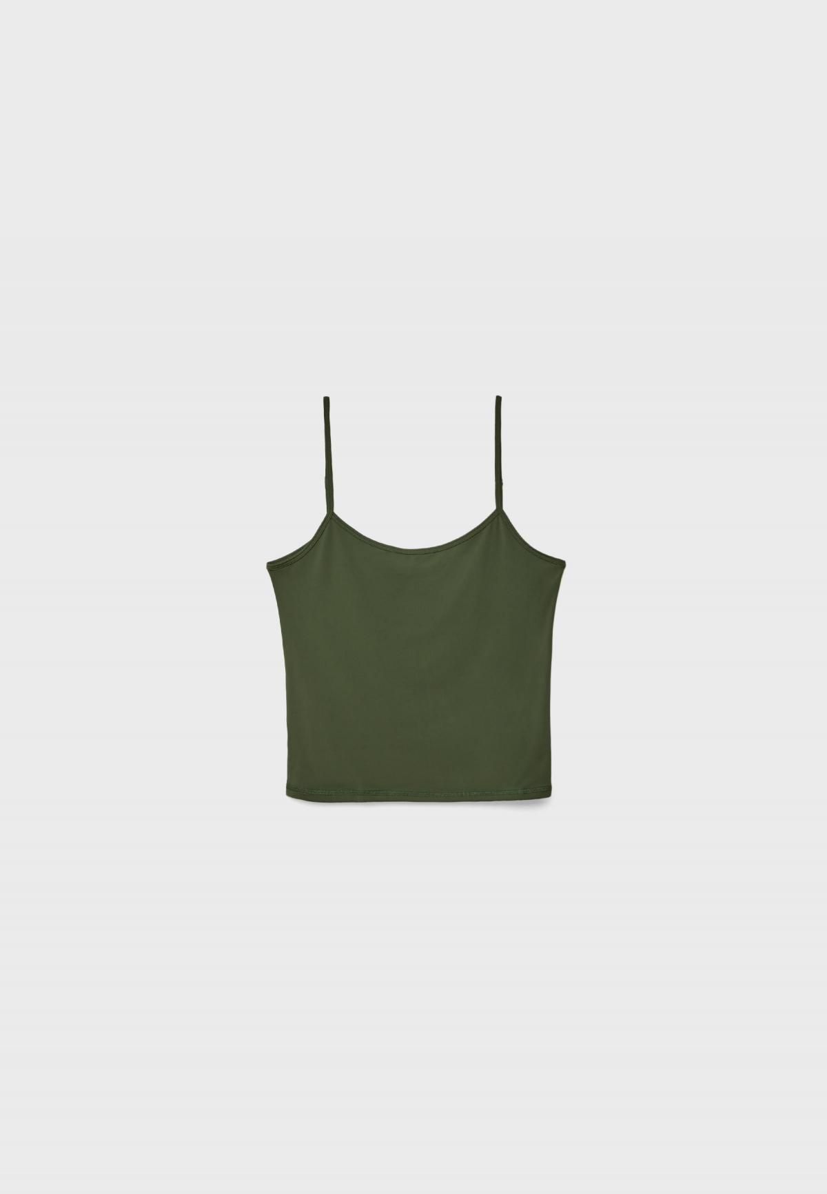 스트라디바리우스 베이직 슬림핏 민소매 탱크탑 7680/876 GREEN - 메인 이미지