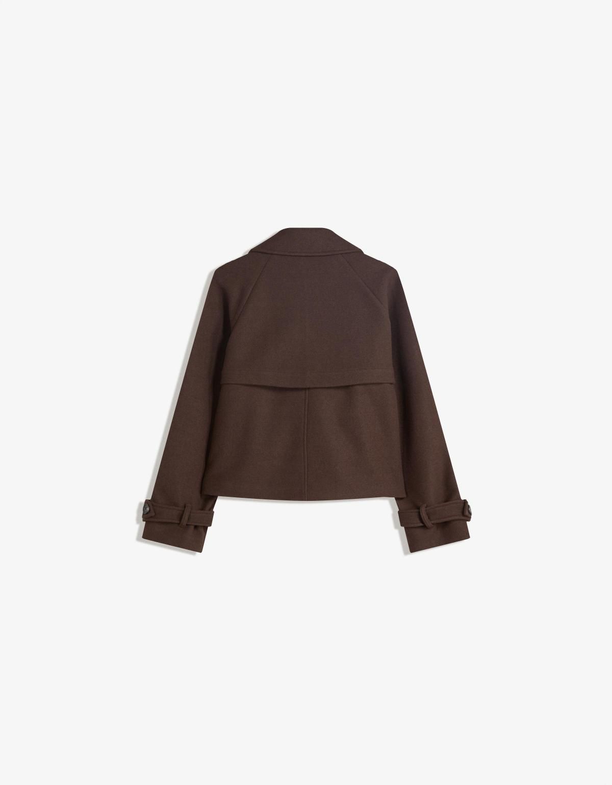 버쉬카 크롭 더블 트렌치코트 소프트 브라운 6617/706 BROWN - 상세 이미지 5