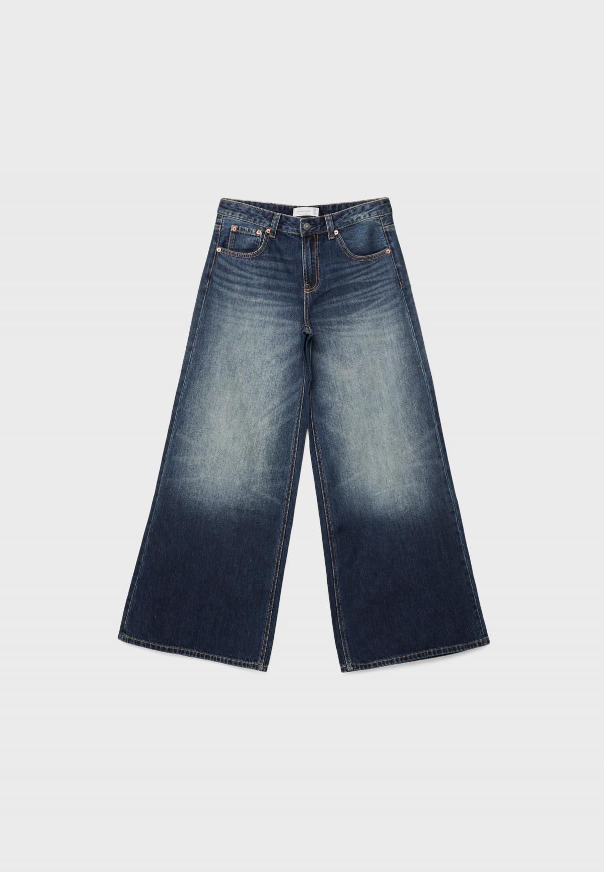 스트라디바리우스 로우웨이스트 슈퍼 와이드핏 청바지 4866/845 MEDIUM DENIM WASH - 상세 이미지 2