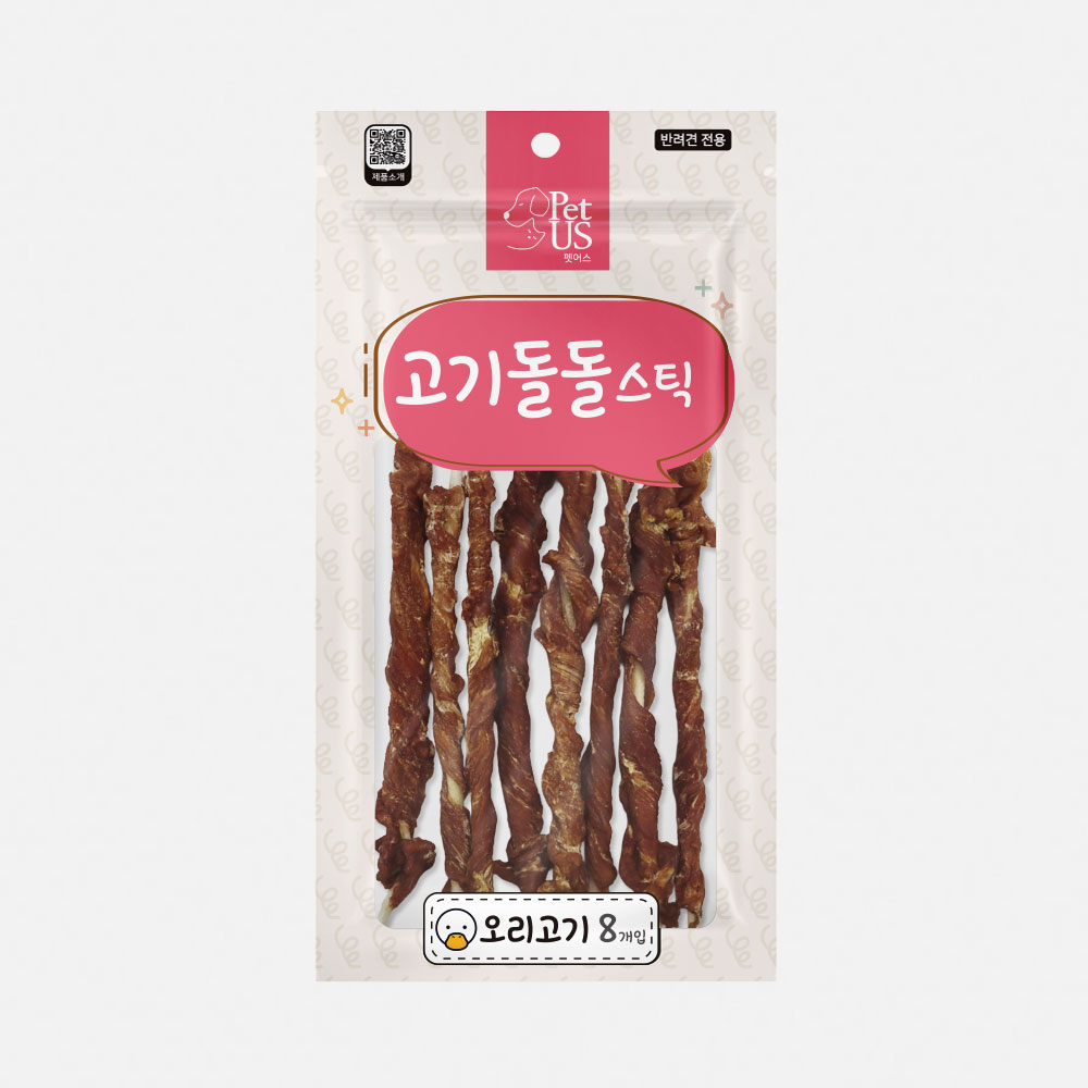 펫어스 고기돌돌스틱 강아지육포 강아지져키 간식 오리고기, 36g, 1개 - 상품 이미지