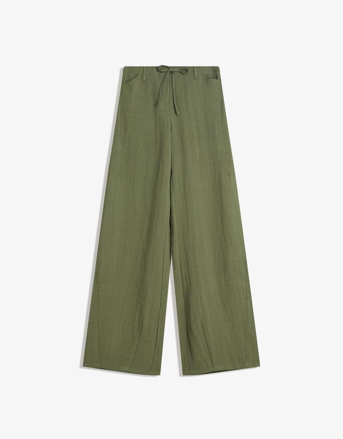 버쉬카 카키 내추럴 루스핏 와이드 팬츠 5093/741 GREEN - 상세 이미지 5