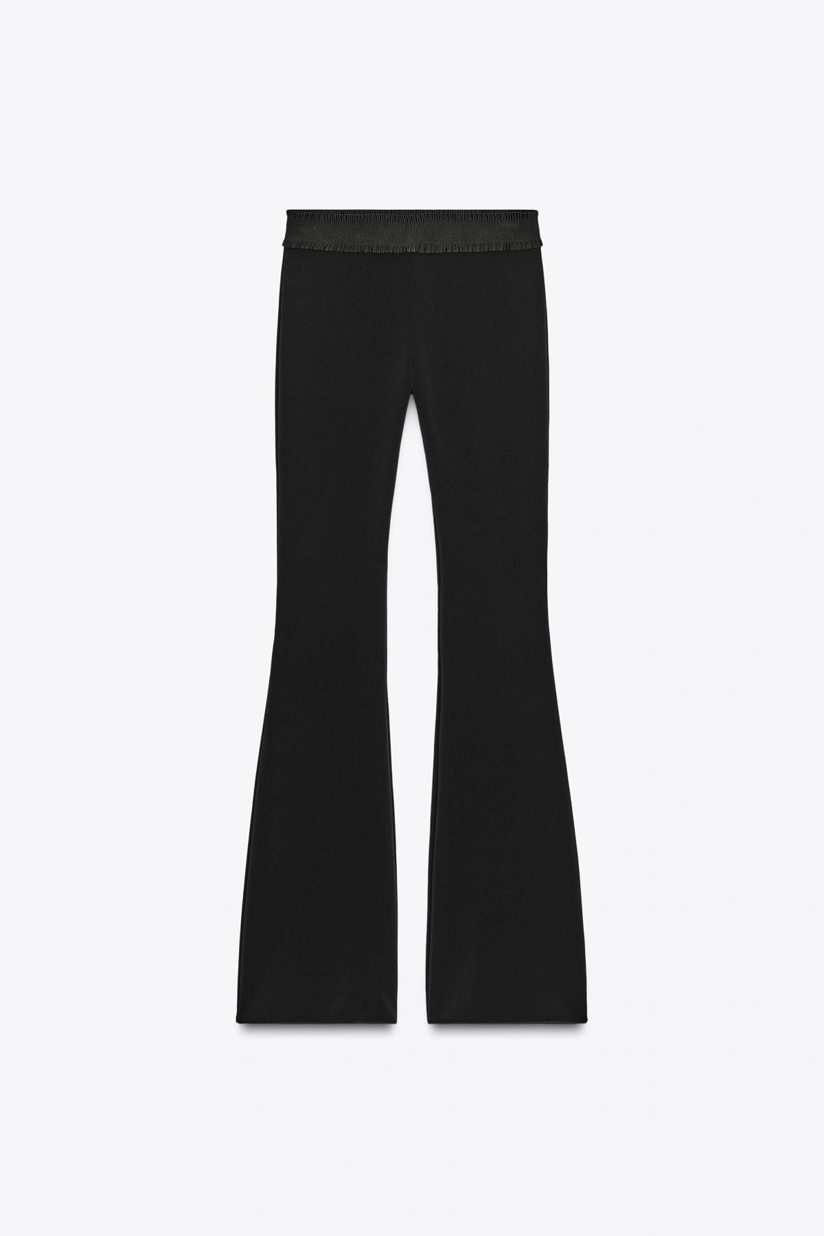 자라 테크니컬 스트레치 플레어 팬츠 5584/131 BLACK - 상품 이미지