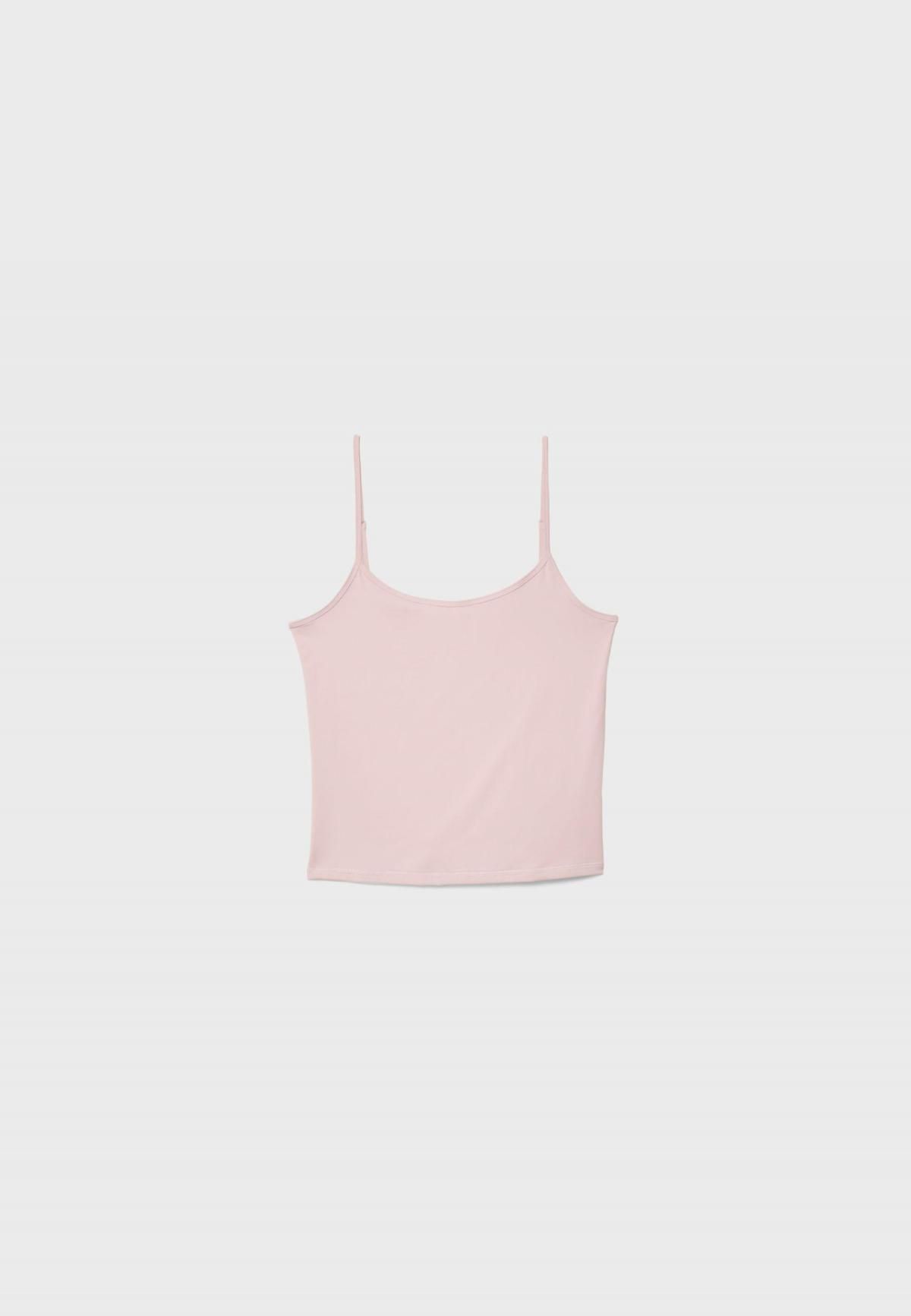 스트라디바리우스 베이직 슬림핏 스트랩 민소매 탑 7680/876 BUBBLEGUM PINK - 상품 이미지