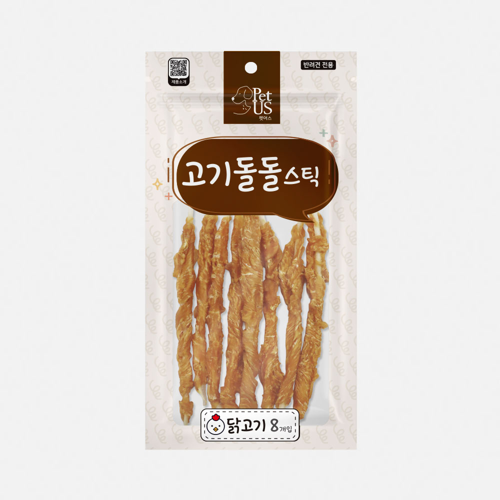 펫어스 고기돌돌스틱 강아지육포 강아지져키 간식 닭고기, 36g, 1개 - 상품 이미지