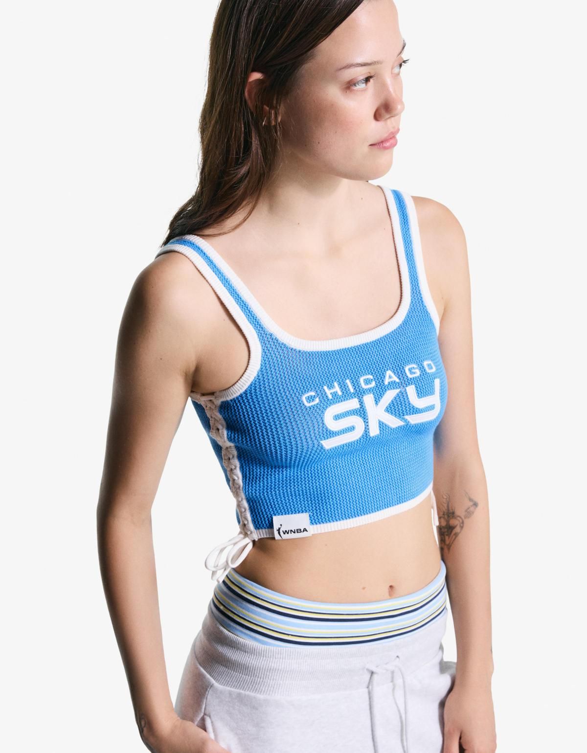 버쉬카 스포츠 WNBA 크롭 스트랩 민소매 탑 8746/686 BLUE - 상세 이미지 4