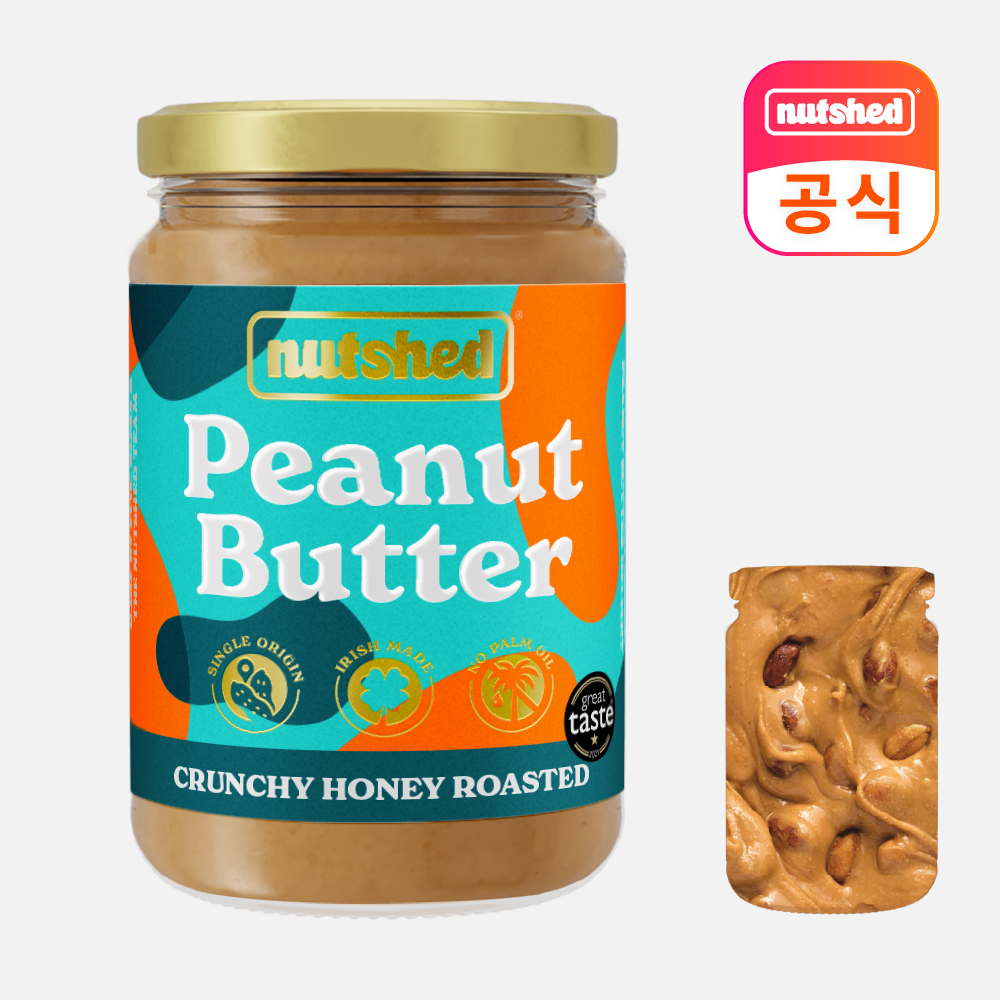 넛셰드 고단백 땅콩버터 크런치 허니 로스티드 290g 천연 벌꿀 피넛버터 땅콩잼