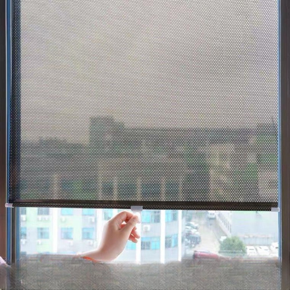 흡착식 햇빛 차단 커튼 차량 햇빛가리개 블랙 도트 40cm 60cm