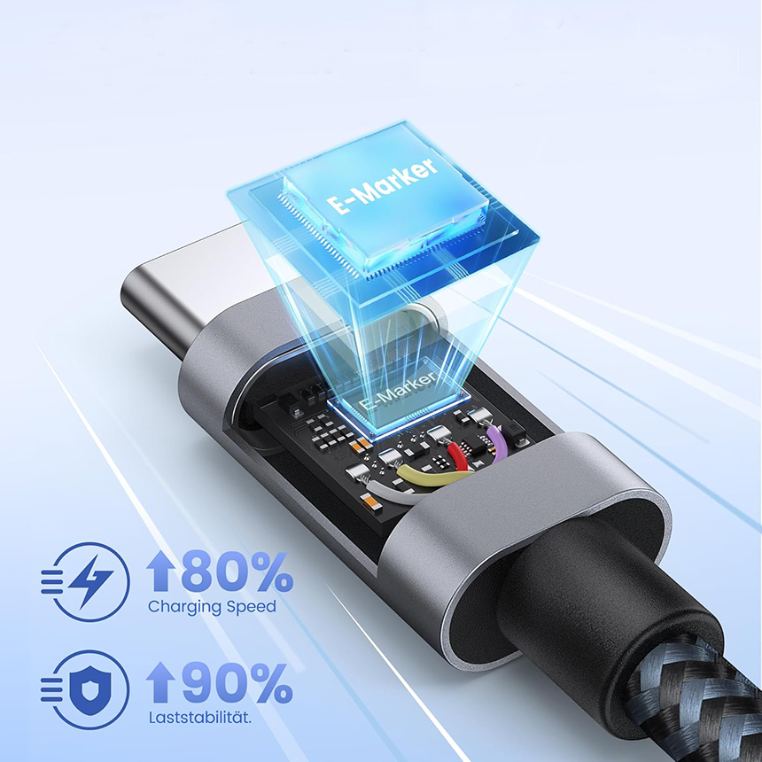 마이크로텍 패브릭 100W C to C 타입 PD 초고속충전 케이블 - 상세 이미지 4