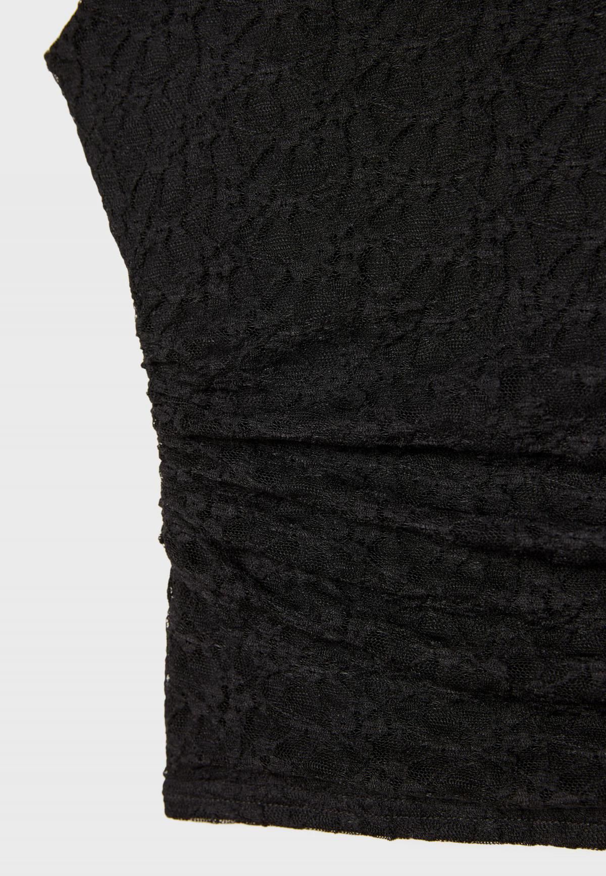 스트라디바리우스 레이스 비대칭넥 슬리브리스 탑 2769/864 BLACK - 상세 이미지 2