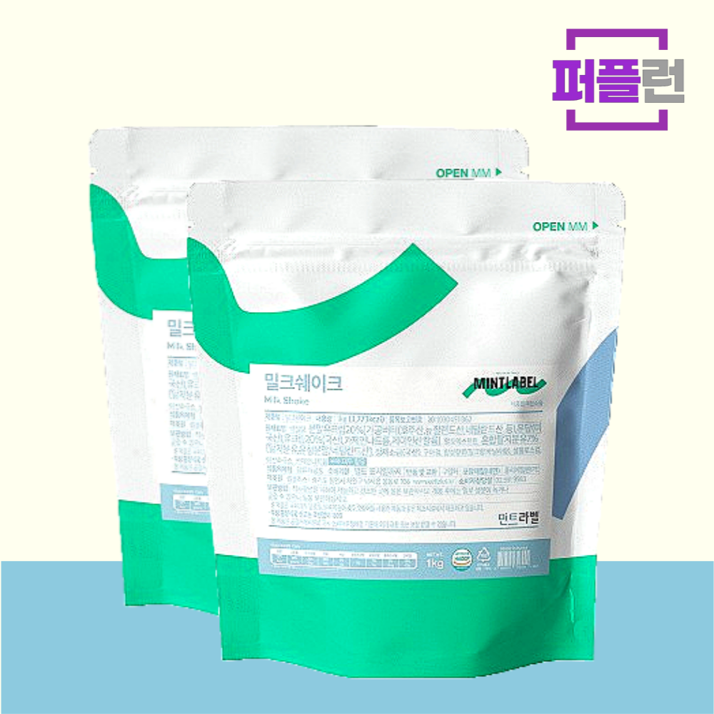 민트라벨 밀크쉐이크 파우더 1kg x 2ea - 상품 이미지