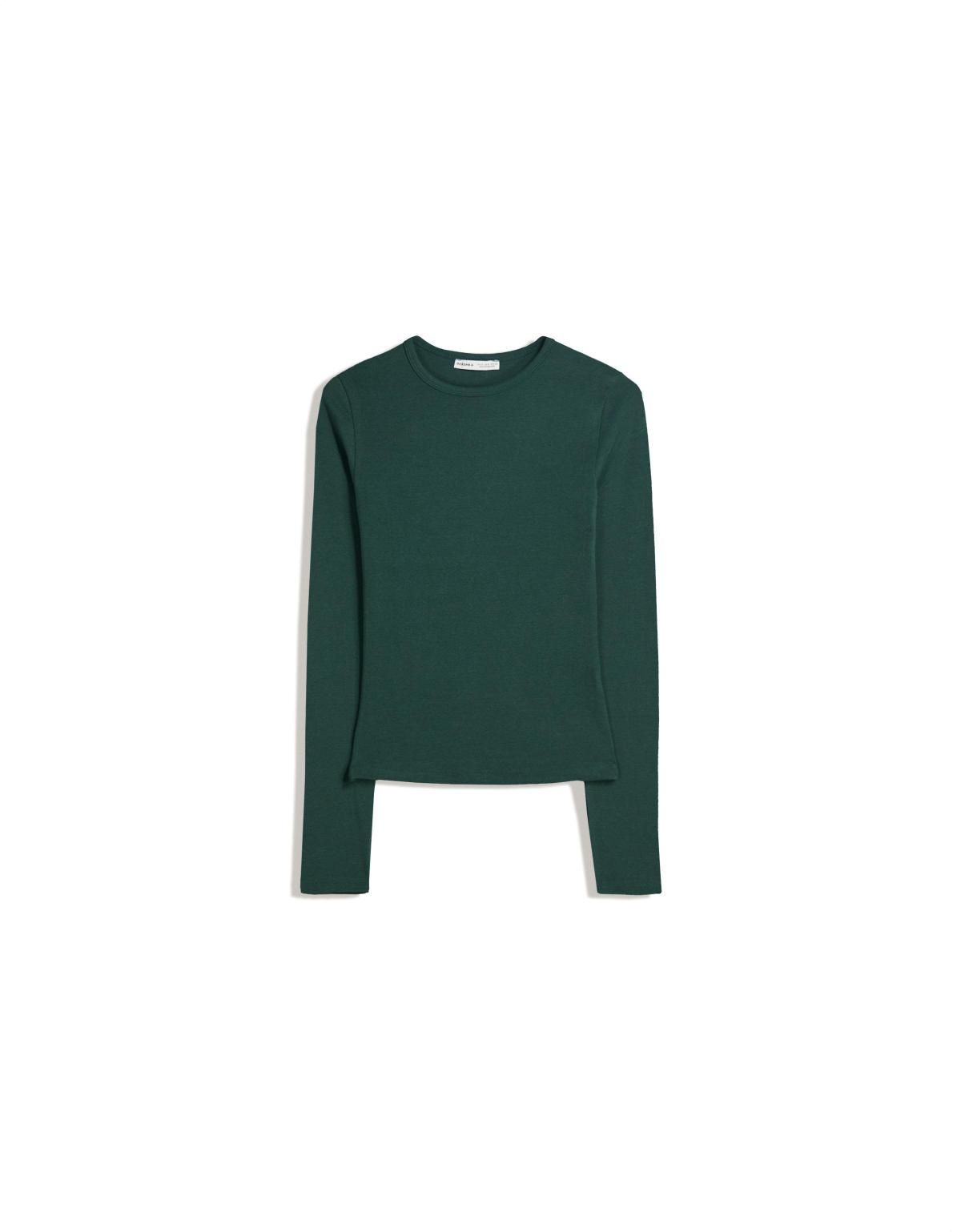 버쉬카 미니멀 베이직 긴팔 티셔츠 7802/152 GREEN - 상세 이미지 3