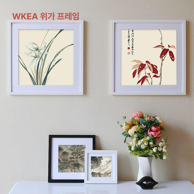 보석십자수 원목 액자 인테리어 거실 목재 블랙 걸이형 정사각형 6인치 15.2x15.2 가능 - 상세 이미지 4
