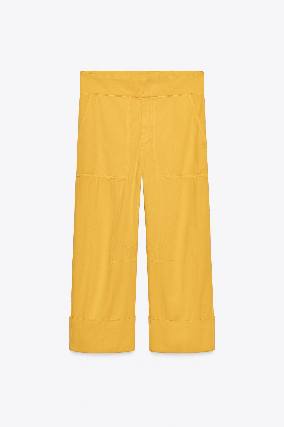 자라 테크니컬 카고 크롭 팬츠 8589/130 MUSTARD - 상세 이미지 5