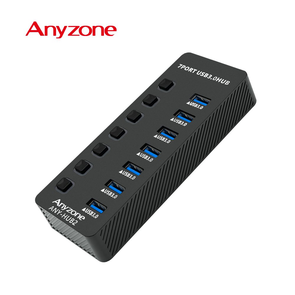애니존 USB 3.0 A타입 허브 7포트 블랙 무전원 (어댑터별매) ANY-HUB2 - 상세 이미지 3