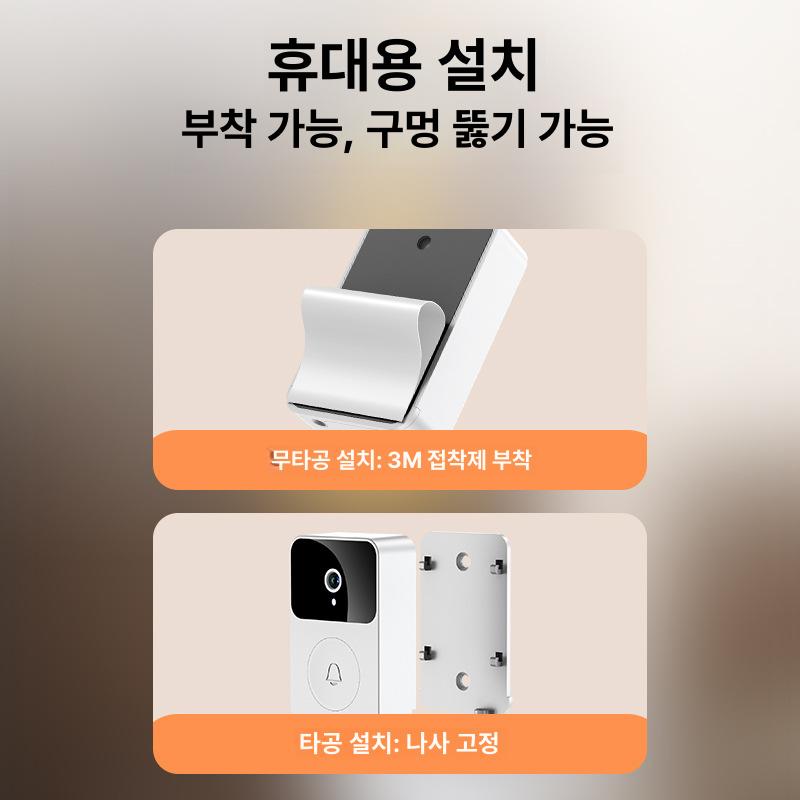 스마트 비디오 도어벨 X9 비디오폰 도어센서 센서벨 무선벨 해외 버전 - 상세 이미지 4