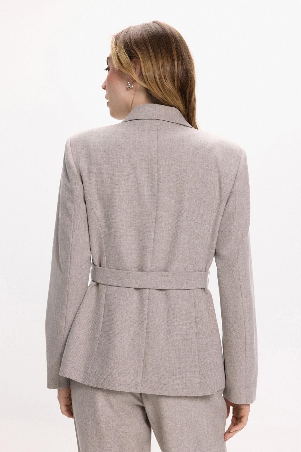 빌라 테일러드 더블버튼 브이넥 블레이저 6432585 GRIS - 상세 이미지 4