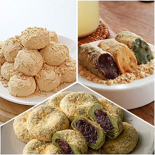 못난이떡 +영의정인절미+쑥오쟁이 3종 패밀리팩 120개 l 4.5kg 대용량 - 상품 이미지