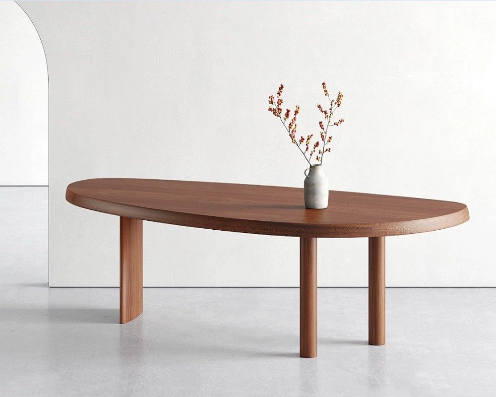 비정형 원목 식탁 북유럽 테이블 주방 다이닝 180x80x75 두께 5cm - 상품 이미지