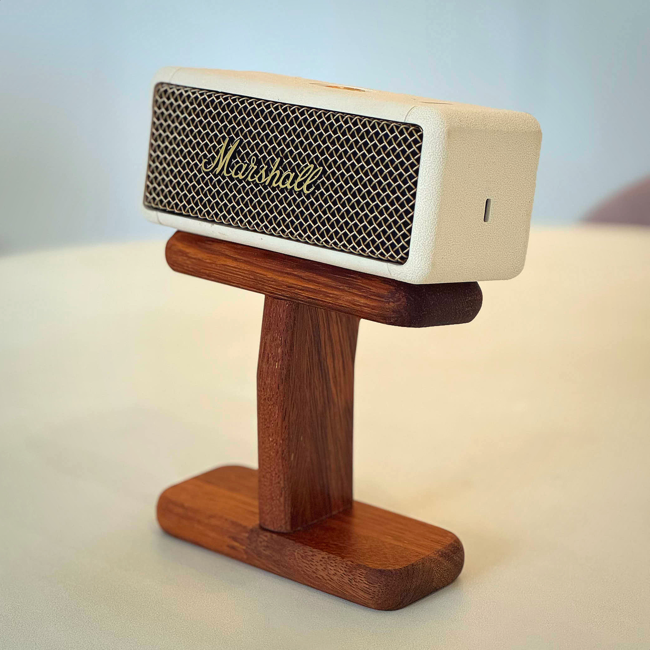양장박웍스 마샬 스피커 스탠드 앰버튼 3 2 1 엠버튼 우드 거치대 헤드업 받침대
