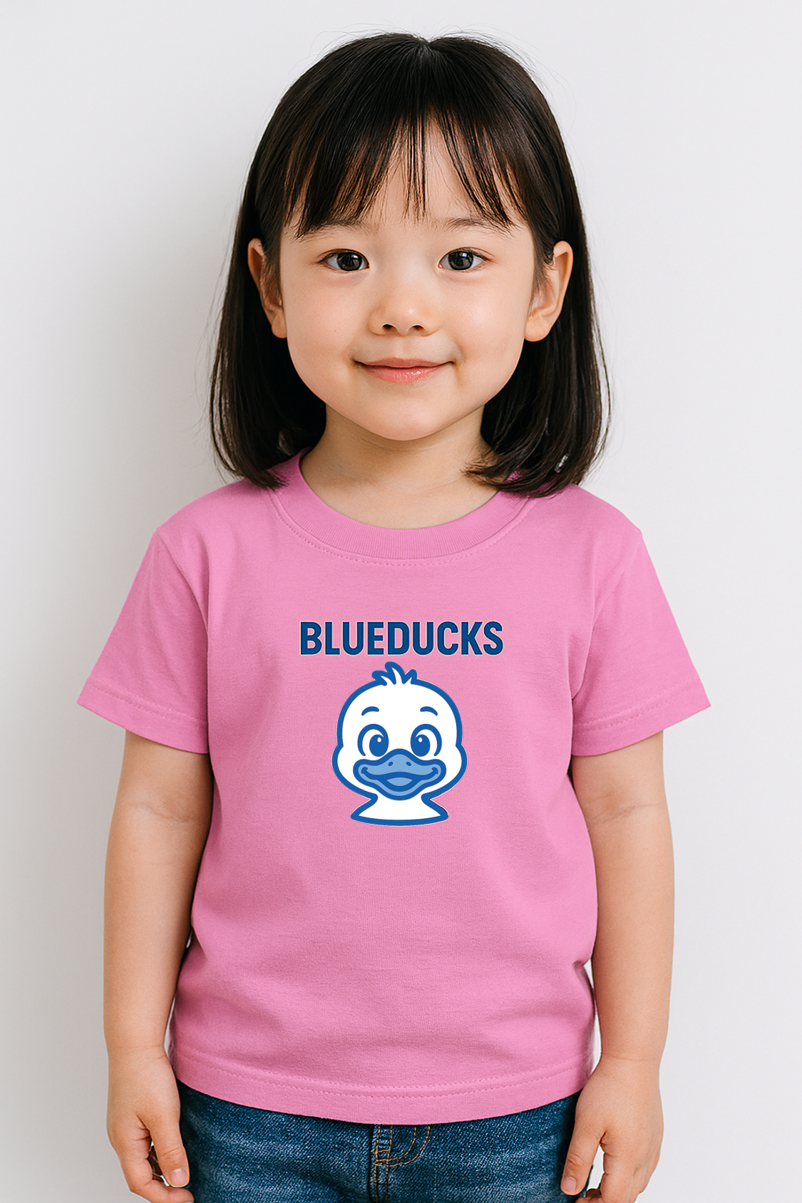 베이직 라운드 반팔 티셔츠(아동)_BLUEDUCKS 베이비덕 캐릭터 / 23가지 색상 - 상세 이미지 2