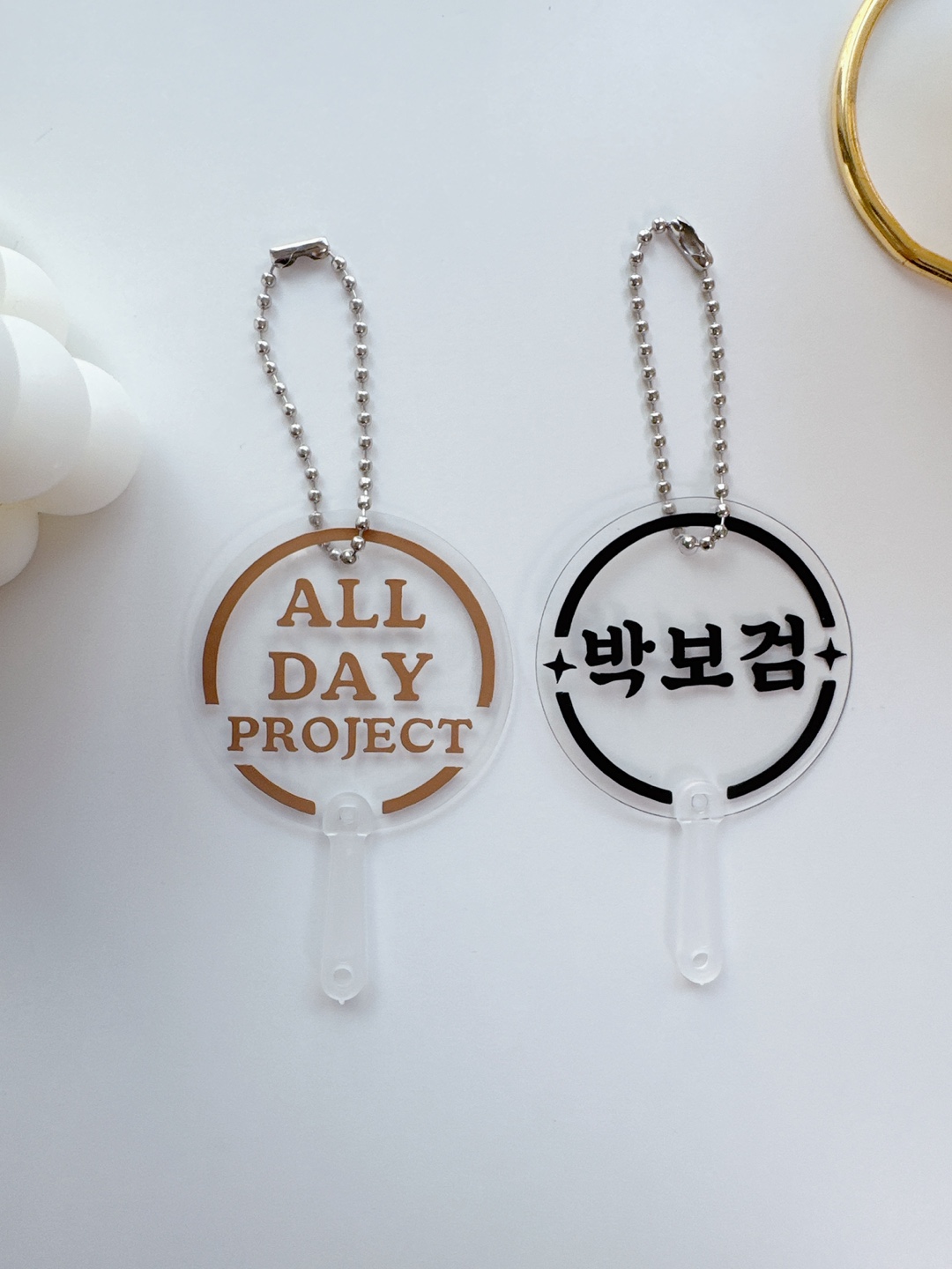 미니 부채 키링 야구 굿즈 콘서트 나눔 회사 커스텀 주문제작 야광 아이돌 구단 팬클럽 - 상세 이미지 4