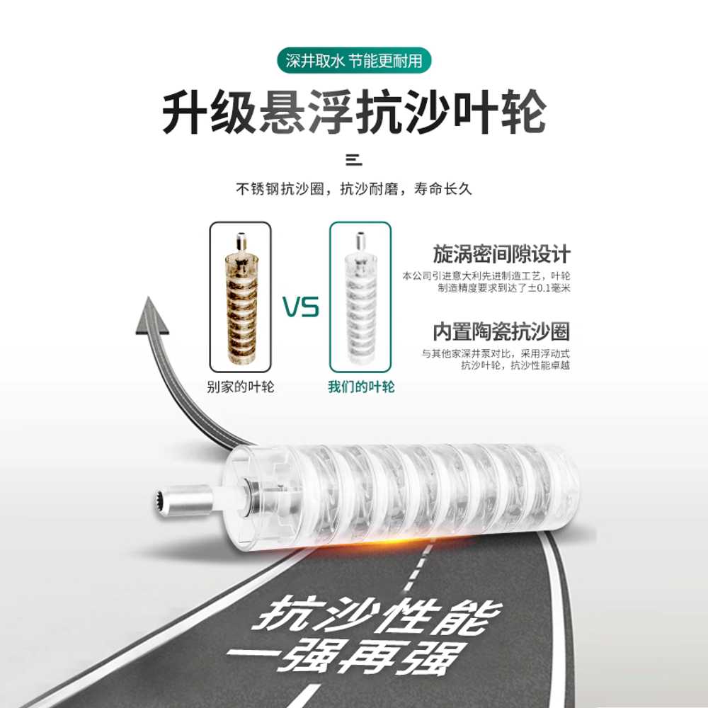 깊은우물 펌프 지하수펌프 심정 관정 제트 부속 가압 50m 370W 스크류 - 상세 이미지 3