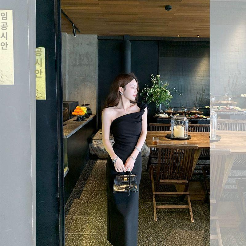 파티 원숄더 나시 홀터 여성 의상 섹시한 페이즐리그린-1차 XS - 상세 이미지 4