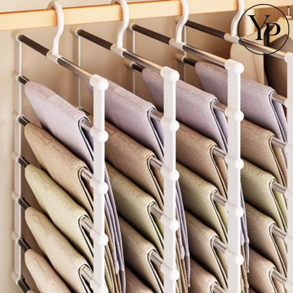 7단 바지걸이 옷걸이 옷장 의류 정리 논슬립 공간활용 다단 행거