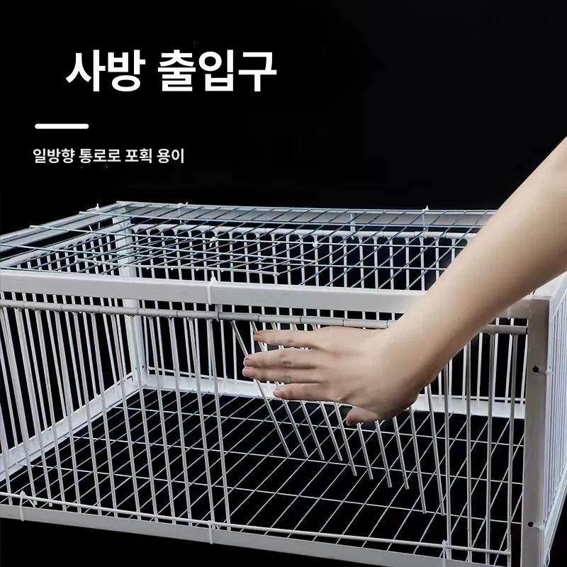 비둘기 포획망 포획틀 새덫 자동 철장 커넷 포획기 철제 천창 있음 길이 90 40 26 2면 - 상세 이미지 5