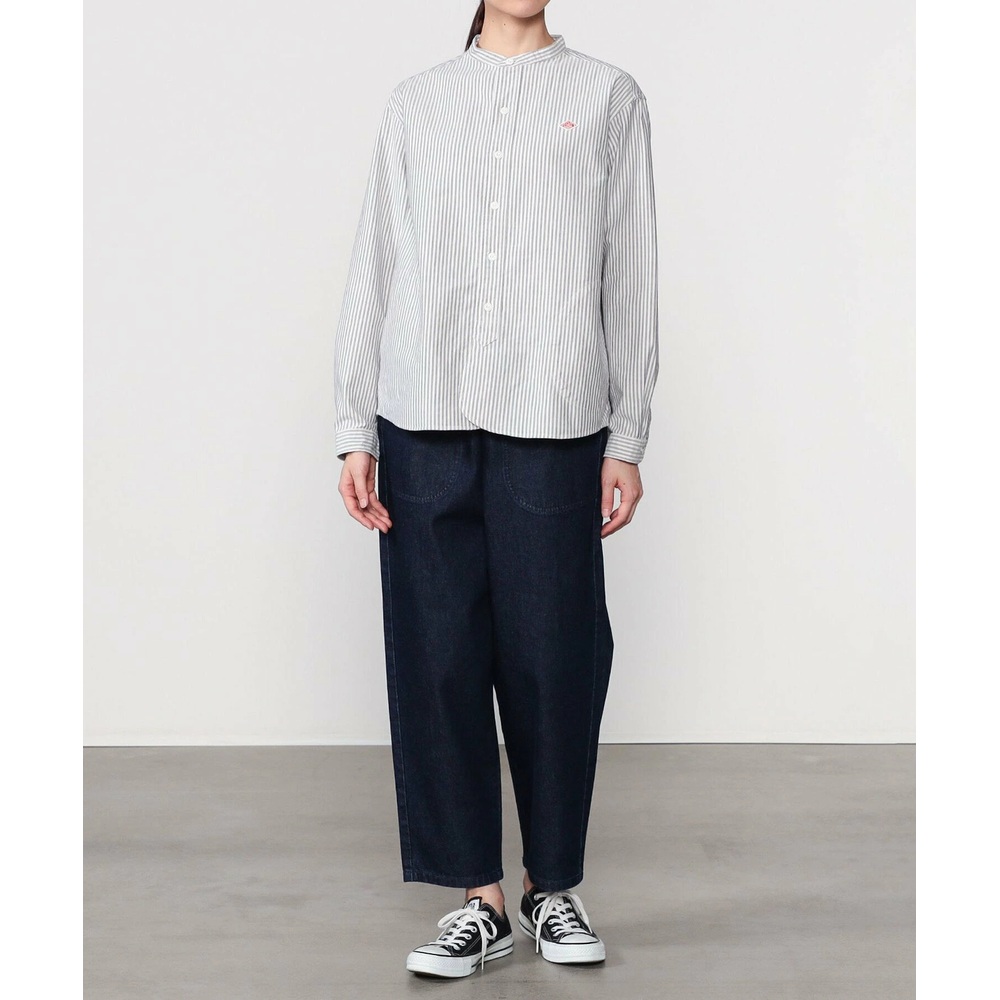 단톤 옥스포드 클래식 밴드카라 긴팔셔츠 여성 DT-B0279OXP NAVY 36 - 상세 이미지 4