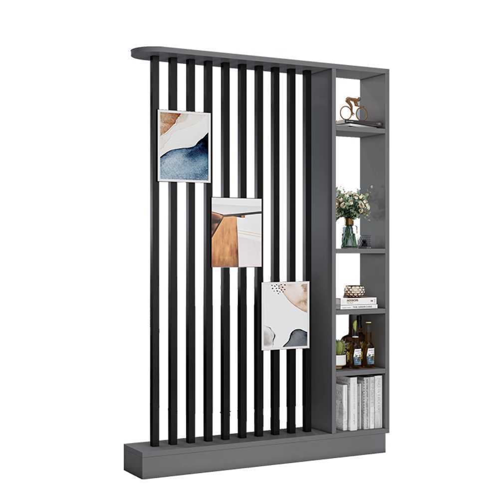 간살 파티션 인테리어가벽 공간분리 거실 주방 현관 80x24x202cm 회색+블랙관 - 상품 이미지