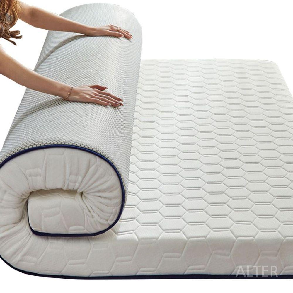 침대 쿠션 메모리폼 라텍스 토퍼 매트릭스 육각형 화이트 6cm 120x200cm - 상품 이미지