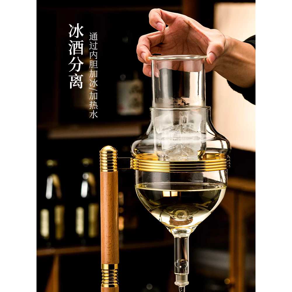 와인 에어레이터 디켄터 와인펌프 산소 에어링 소주 칠러(실버)+컵4개 - 상세 이미지 5