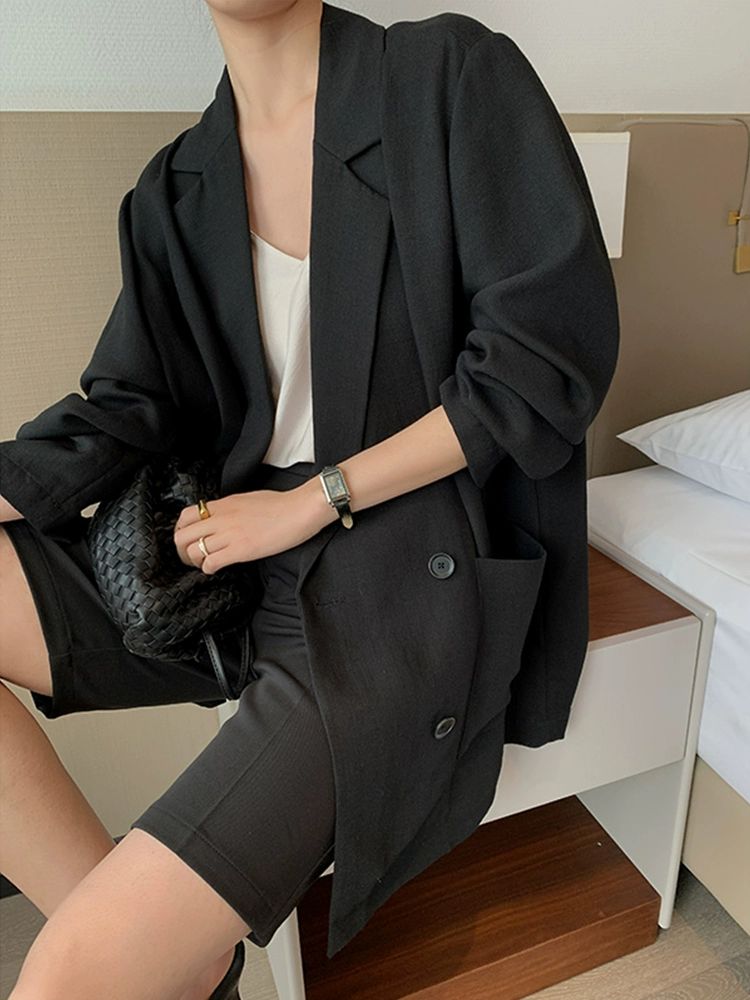 화이트린넨자켓 린넨자켓 여성 외투 여름 초여름 화이트 S - 상세 이미지 2