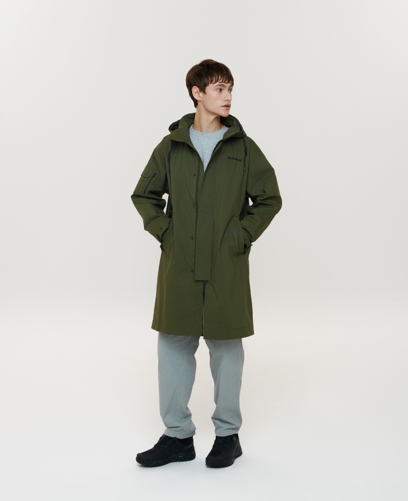 아이더 남성 바람막이 가을 방풍 기능성 아웃도어 롱 코트 자켓 - 상세 이미지 2