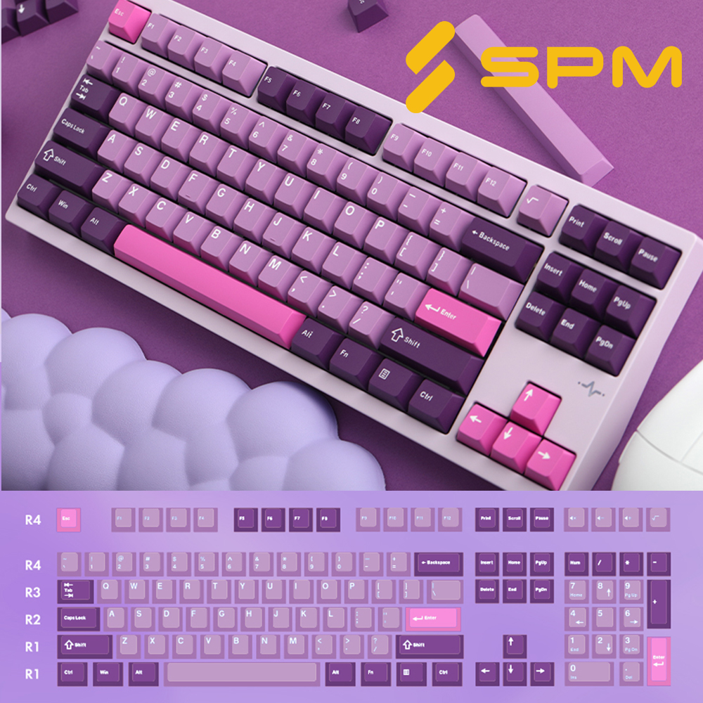 SPM PBT 기계식키보드 체리 키캡 3색 파스텔퍼플 - 메인 이미지
