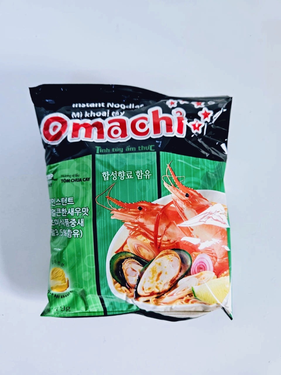 베트남 오마치 오마찌 인스탄트면 봉지라면 새우, 79g, 5개 - 상품 이미지