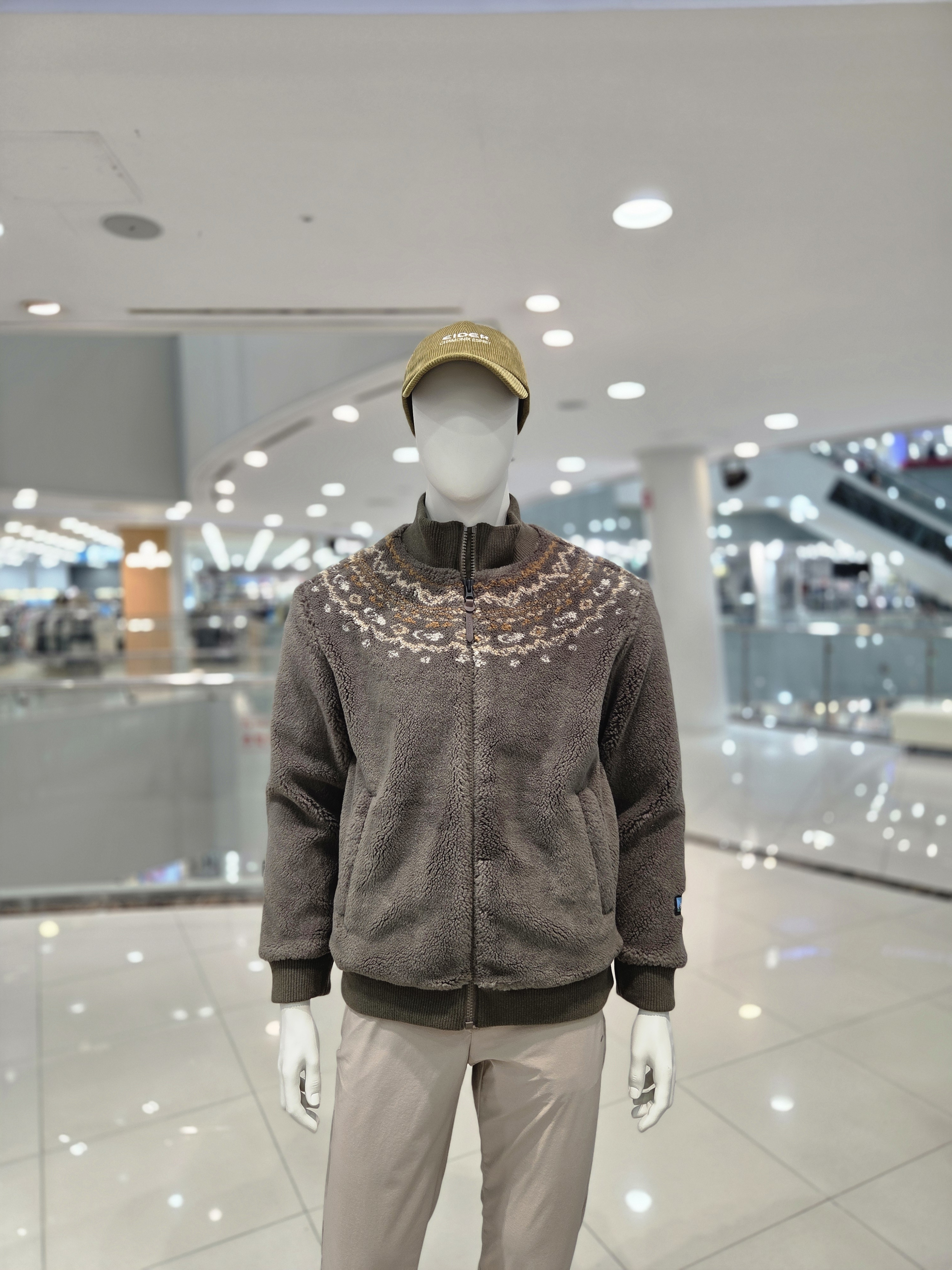 아이더 허그 남성 자카드 플리스 자켓 가을 집업 뽀글이 MU24158