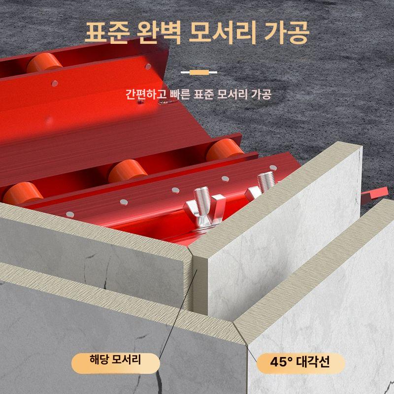 타일면취기 유선 직각 코너 신형 절단기 전도기 레드 알루미늄+다이아몬드 톱날 1개 - 상세 이미지 3