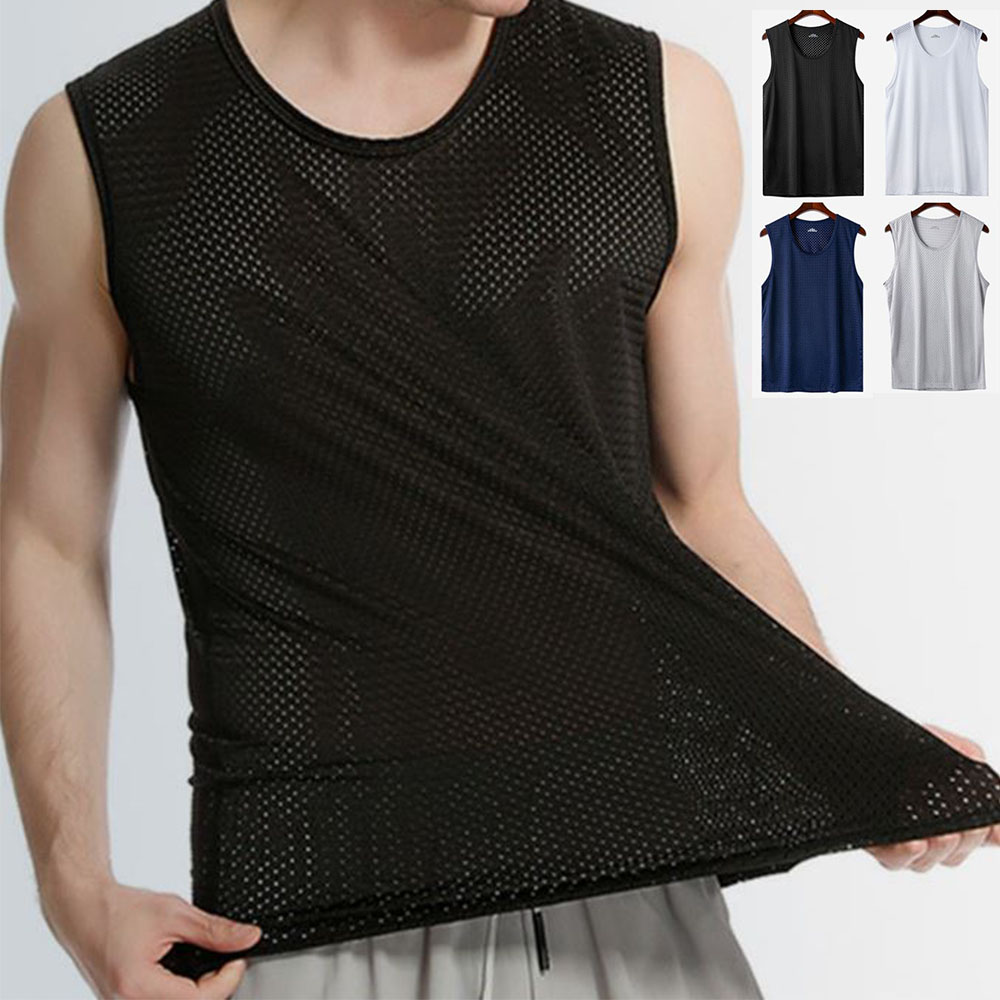 남성 에어스판 나시 무더위 여름 남자 냉감 통기성 런닝