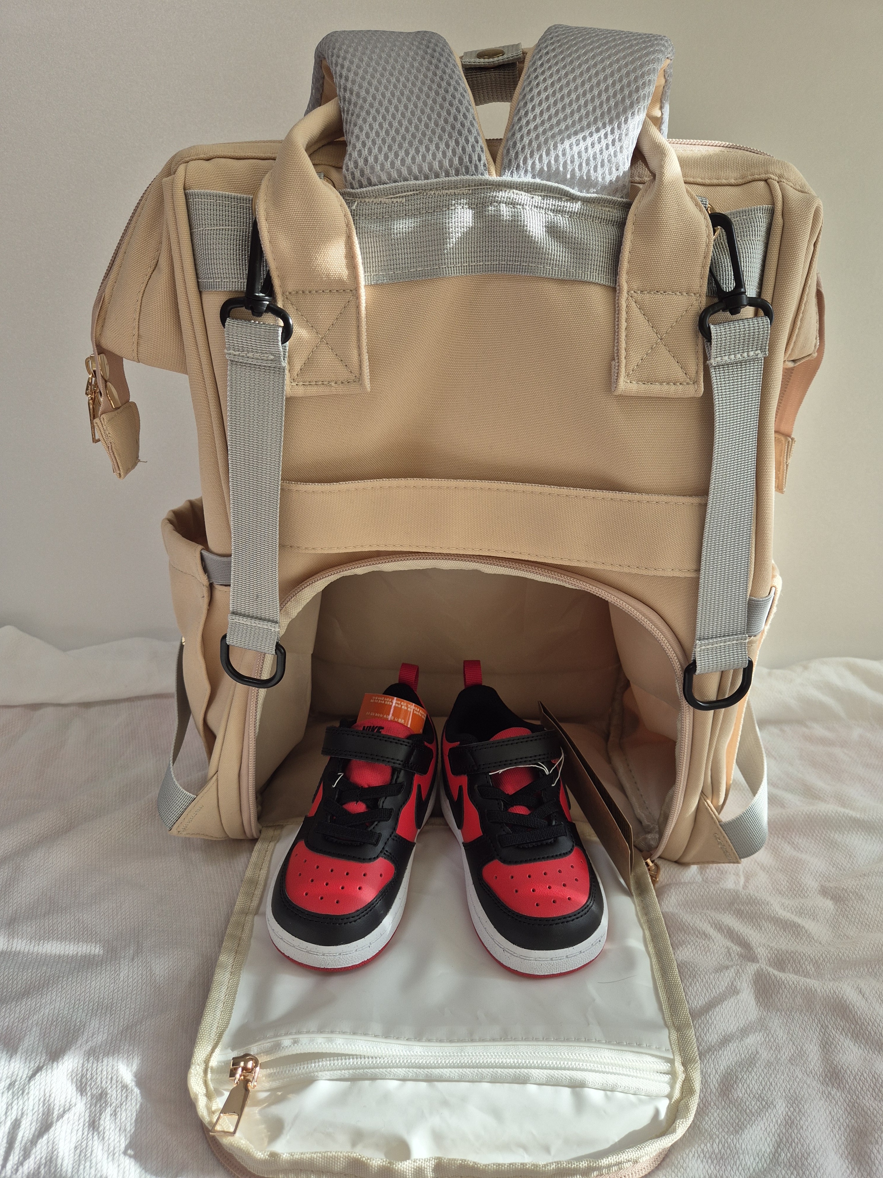 레브리 기저귀가방 백팩 보냉보온 유모차 등 오픈형 아기짐가방 물티슈포켓 가벼운기저귀가방