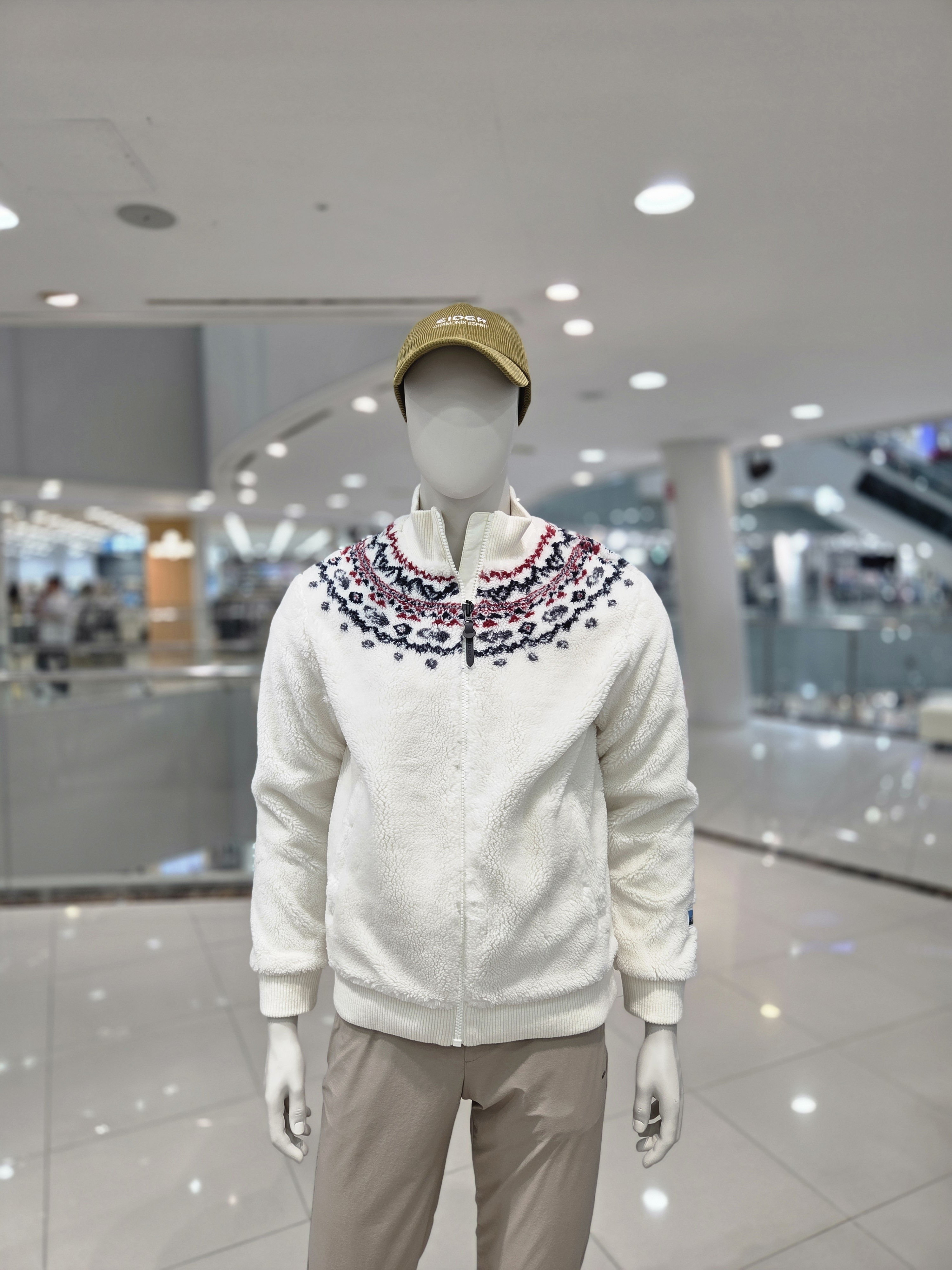 아이더 허그 남성 자카드 플리스 자켓 가을 집업 뽀글이 아웃도어 MU24158