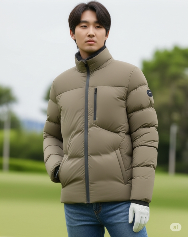 닥스골프 남성 겨울 퀼팅 스트링 조절 가벼운 필드룩 골프웨어 구스다운 점퍼 자켓 - 상세 이미지 5