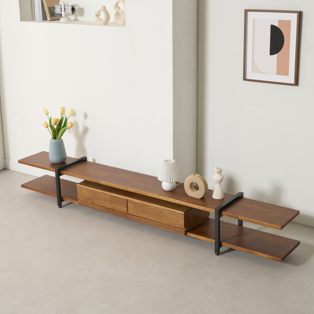 브휘트 2400 원목 높은 안방 티비장 거실장 tv다이 서랍장