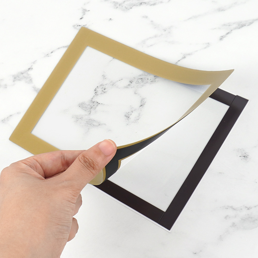 유리없는 액자 얇은 가벼운 붙이는 액자 A4 A5 A6 용지