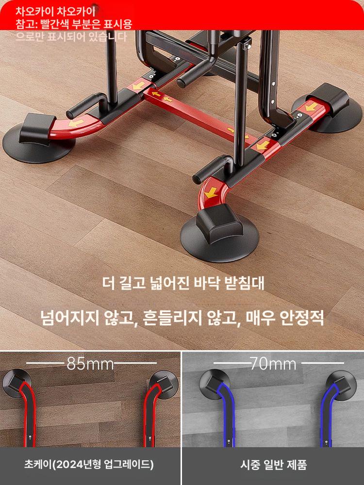 풀업 머신 스트레칭 셀프 벽걸이 턱걸이 딥스바 기본형 두꺼운 강관 넓은 2.15m - 상세 이미지 4