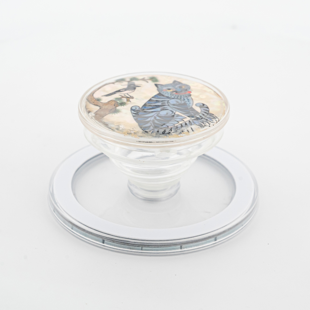 케이팝 데몬헌터스 더피 모티브 전통 민화 호작도 자개 맥세이프 그립톡 국립중앙박물관굿즈