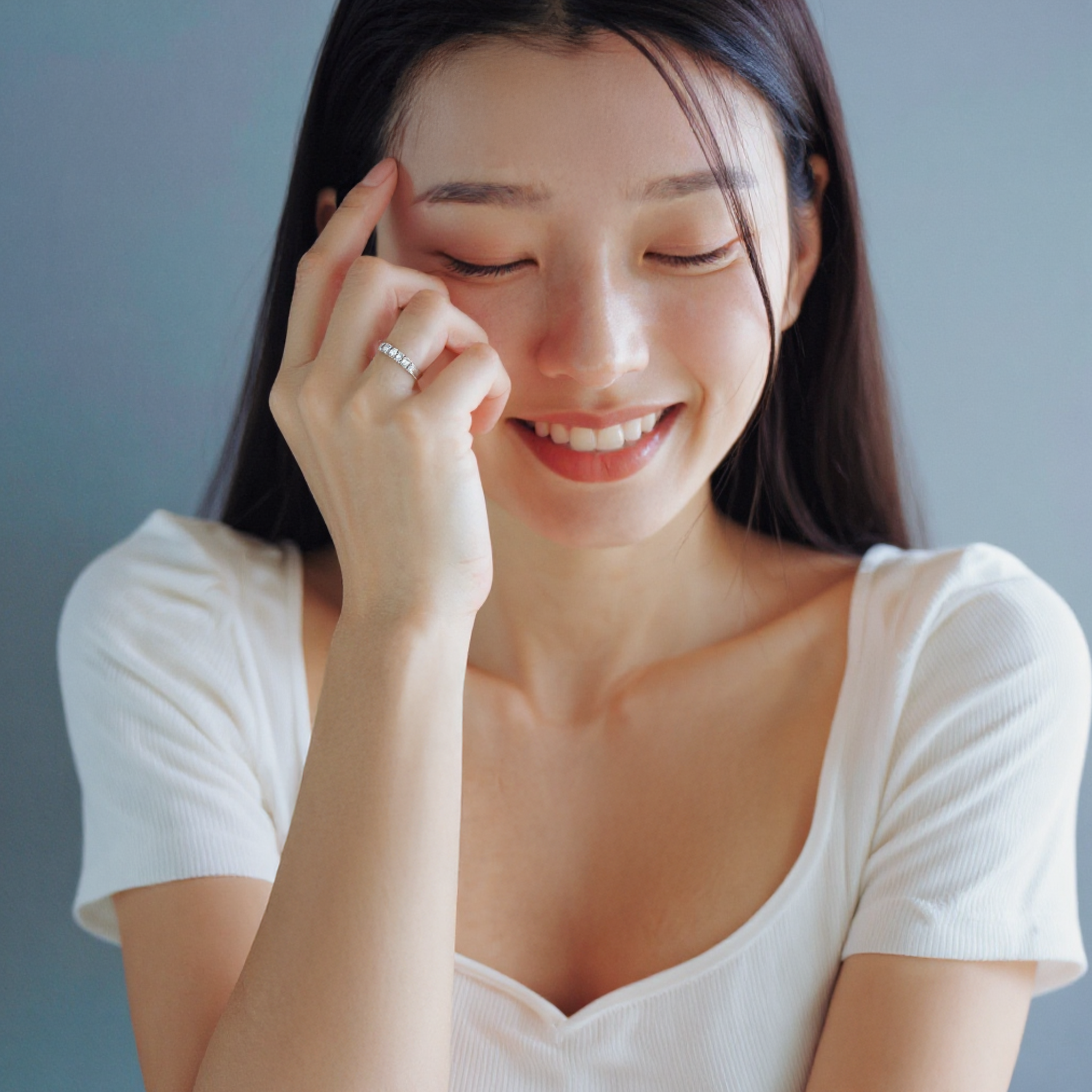 다이아몬드 1부 7개 백금 반지 - 상세 이미지 2