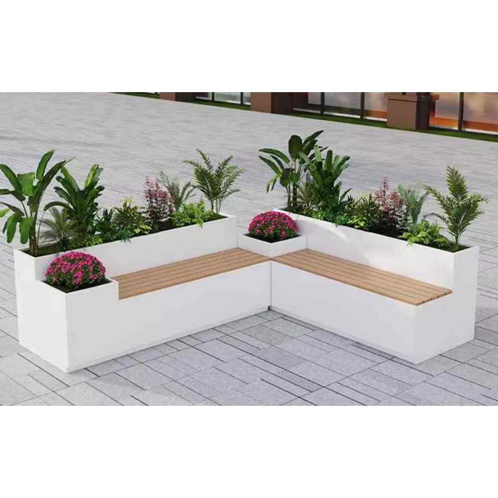 야외 벤치 화단 의자 공원 쉼터 휴식 관공서 디자인 120cm 이미지 6