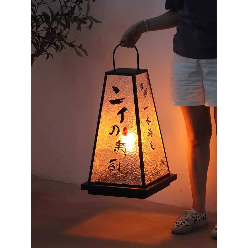 이자카야 입간판 일본 감성 LED 조명 복고풍 광고 59x35x15cm - 상품 이미지